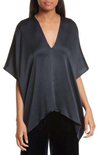 Women's Nili Lotan Citrine Hammered Silk Top