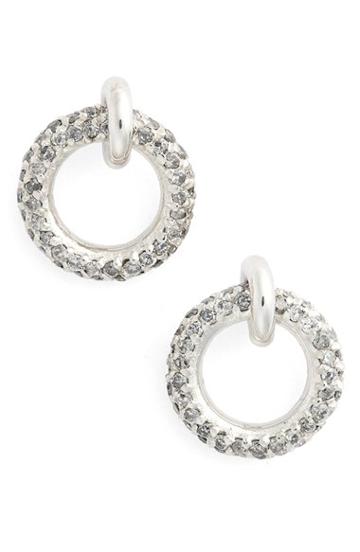 Women's Meadowlark Pave Halo Grey Diamond Stud Earrings