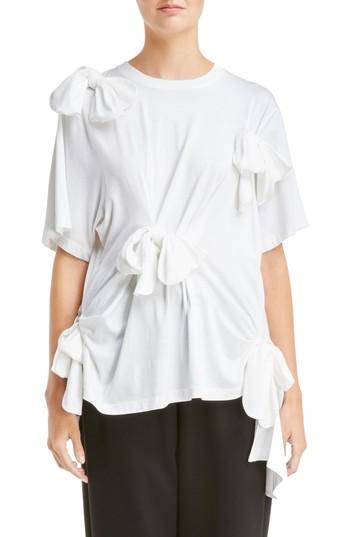 Women's Simone Rocha Turbo Bow Easy Tee - White