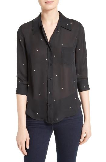 Women's L'agence Ryan Star Print Silk Blouse