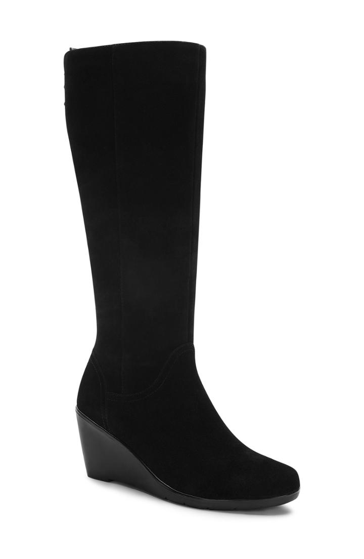 Women's Blondo Larissa Waterproof Wedge Knee High Boot M - Black