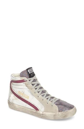 Women's Golden Goose Slide High Top Sneaker Us / 35eu - Metallic