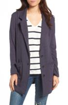 Women's Treasure & Bond Raw Edge Knit Blazer - Grey