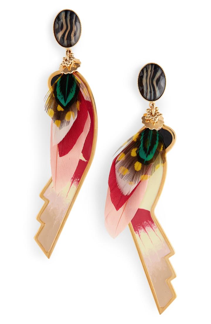 Women's Gas Bijoux Parrot Drop Earrings