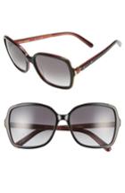 Women's Bobbi Brown 'the Alice' 57mm Sunglasses - Black/ Violet