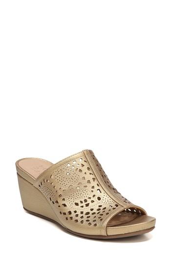 Women's Naturalizer Cutout Wedge Sandal N - Metallic
