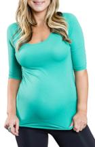 Women's Cozy Orange 'rue' Maternity Top - Green