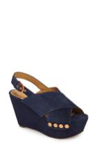 Women's Marc Fisher D Barlow Wedge Sandal, Size 5 M - Blue