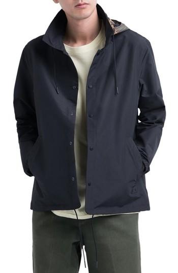 Men's Herschel Supply Co. Hooded Coach's Jacket - Black