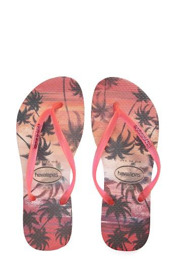 Women's Havaianas 'slim Paisage' Flip Flop /42 Br - Pink