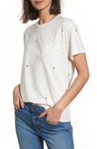 Women's Currently In Love Embroidered Polka Dot Tee - Ivory