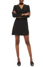 Women's Topshop Choker Collar Wrapped Minidress Us (fits Like 0) - Black