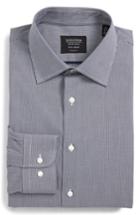 Men's Nordstrom Men's Shop Tech-smart Traditional Fit Micro Check Dress Shirt 32/33 - Blue