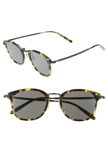 Men's Oliver Peoples 49mm Round Sunglasses - Vintage Dark Tortoise