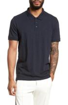 Men's Vince Fit Slub Polo, Size Medium - Blue