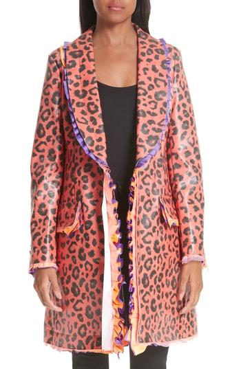 Women's Comme Des Garcons Animal Print Jacket - Red