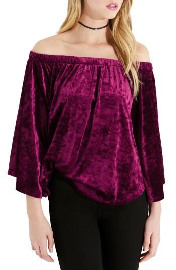 Women's Kane Karen Off The Shoulder Velvet Top