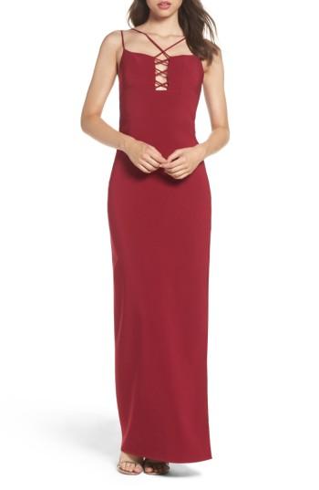 Women's Maria Bianca Nero Starlett Gown - Burgundy
