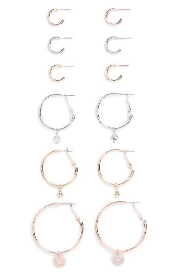 Women's Topshop Set Of Six Hoop Earrings