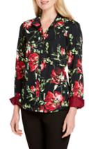 Women's Foxcroft Rhonda Dreamy Floral Shirt - Black