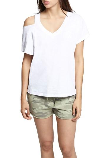 Women's Sanctuary Shoulder Cutout Cotton Top - White