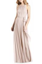Women's Jenny Packham Beaded Strap Chiffon Gown - Pink