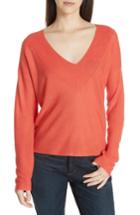 Women's Eileen Fisher Boxy Tencel Lyocell & Silk Sweater, Size - Red