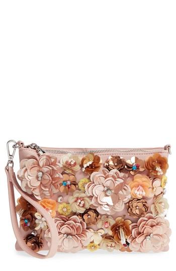 Chelsea28 Fleur Convertible Faux Leather Wristlet - Pink