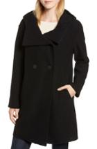 Women's Fleurette Teddy Hooded Wool Coat - Black