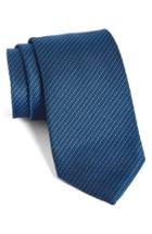Men's Boss Solid Silk Tie, Size - Blue
