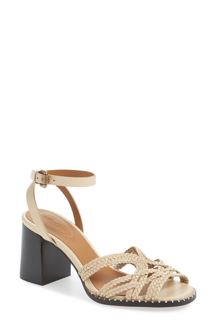Women's See By Chloe Katie Ankle Strap Sandal Us / 36eu - Beige