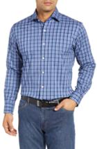 Men's Peter Millar Cottage Fit Sport Shirt, Size Medium - Blue