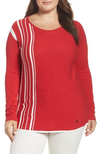 Women's Persona By Marina Rinaldi Stripe Pullover