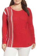 Women's Persona By Marina Rinaldi Stripe Pullover