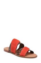 Women's Diane Von Furstenberg Blake Cross Strap Slide Sandal M - Red
