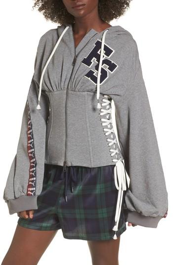 Women's Fenty Puma By Rihanna Side Lace Hoodie - Grey