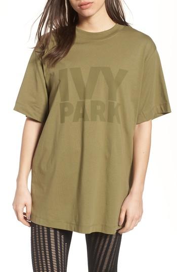 Women's Ivy Park Programme Oversize Logo Tee - Green