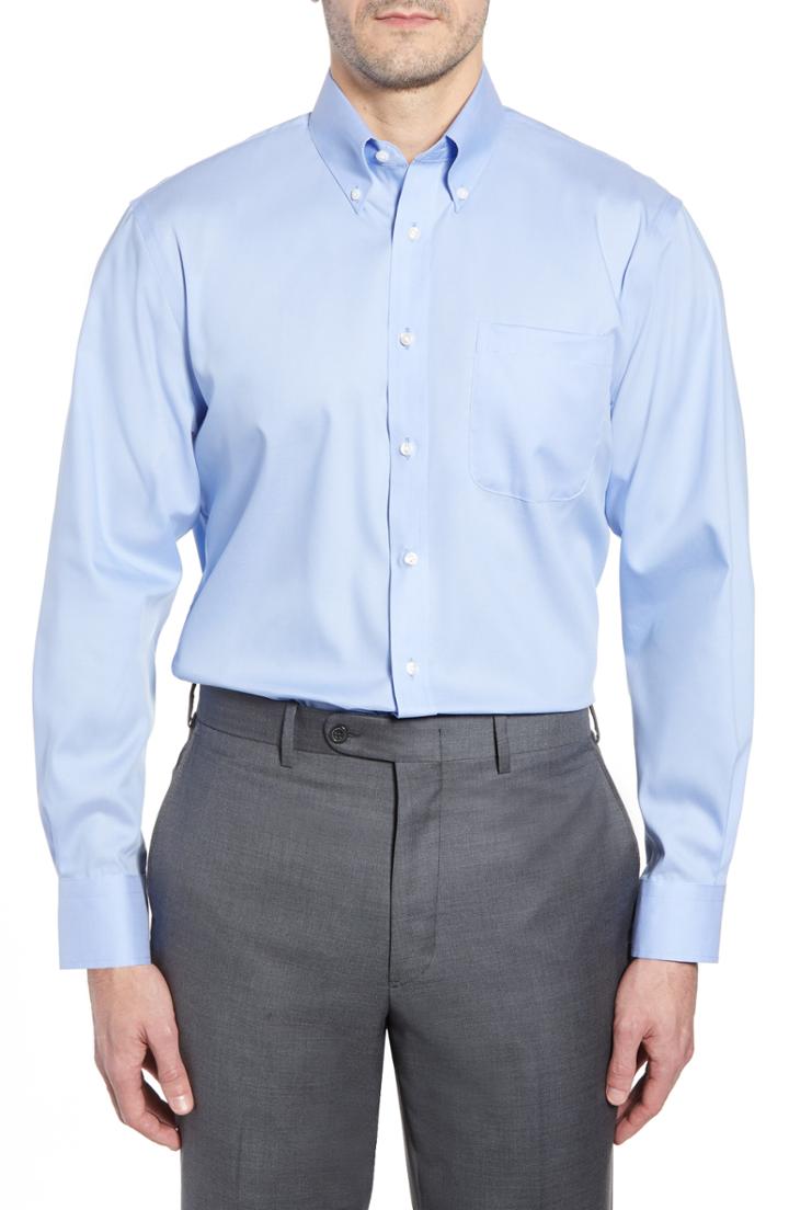 Men's Nordstrom Men's Shop Traditional Fit Non-iron Dress Shirt .5 - 33 - Blue