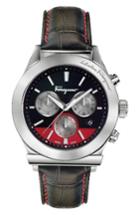 Men's Salvatore Ferragamo Chronograph Leather Strap Watch, 42mm