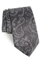Men's Nordstrom Men's Shop Provincial Paisley Silk Tie, Size X-long - Grey
