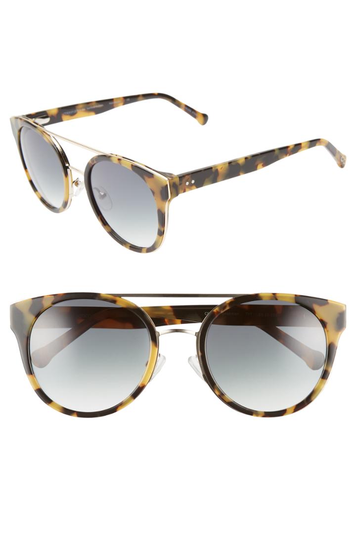 Women's Colors In Optics Beekman 53mm Round Aviator Sunglasses - Tokyo/ Tortoise