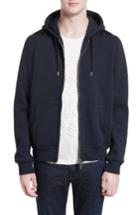 Men's Burberry Braydon Trim Fit Fleece Hoodie - Blue