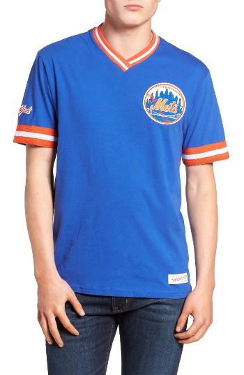 Men's Mitchell & Ness New York Mets - Vintage V-neck T-shirt