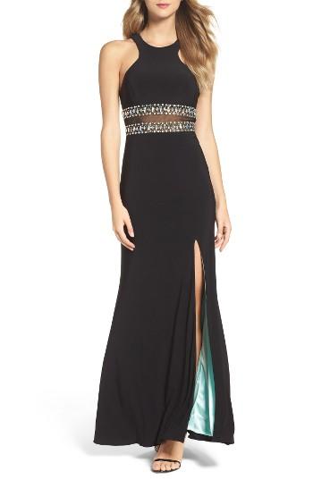 Women's Blondie Nites Embellished Racerback Gown