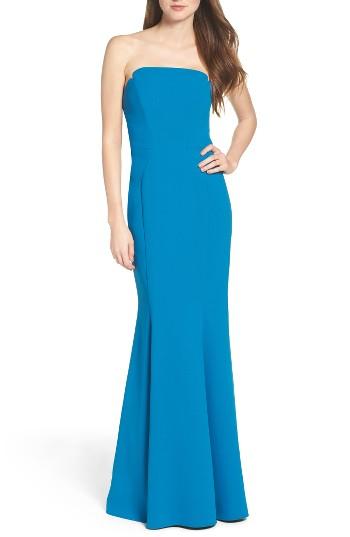 Women's Jill Jill Stuart Notched Strapless Gown - Blue