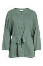 Women's Eileen Fisher Shirttail Hem Organic Cotton Jacket - Green