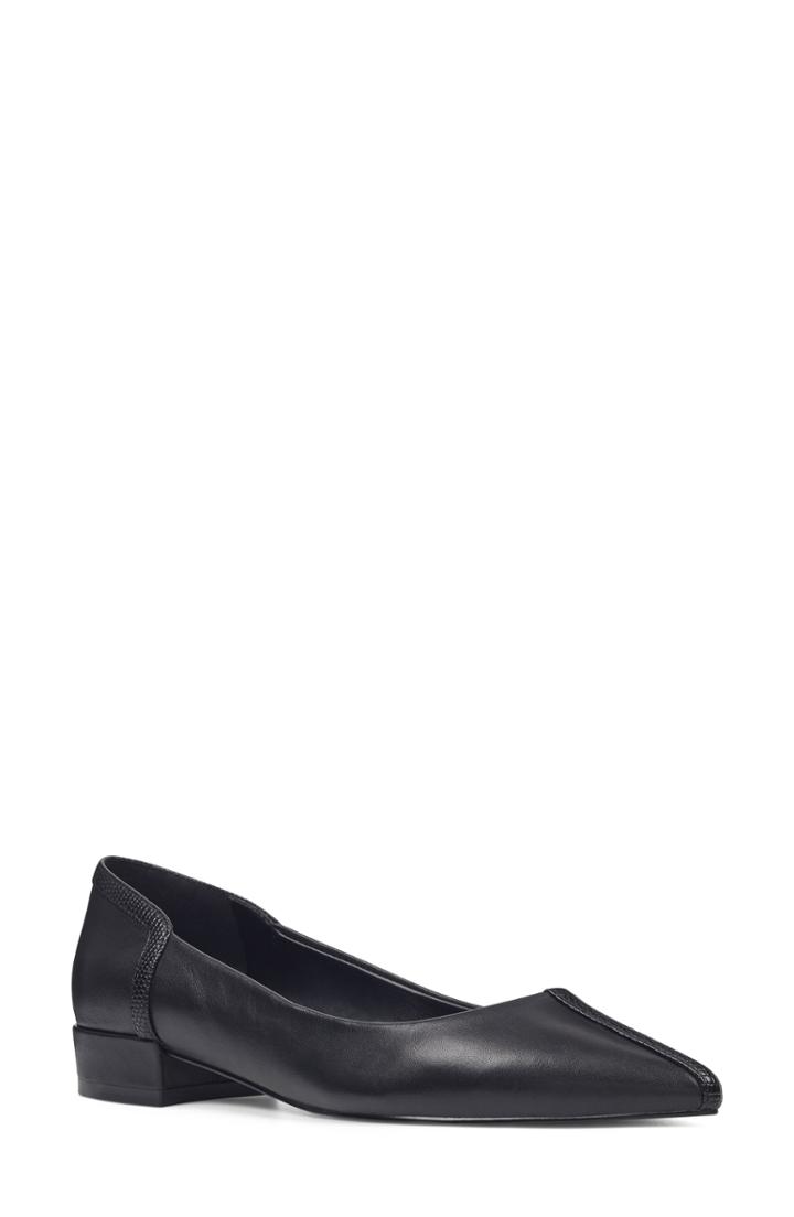 Women's Nine West Fautif Pointy Toe Flat M - Black