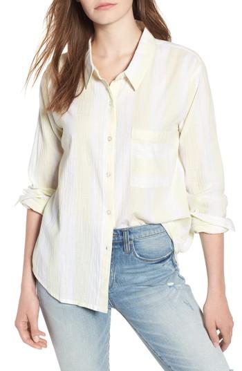 Women's Socialite Bleach Stripe Chambray Top - Yellow