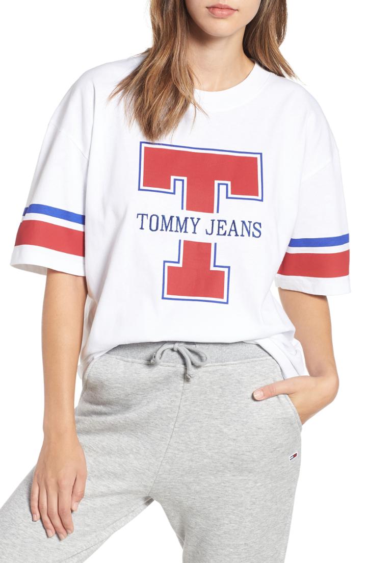 Women's Tommy Jeans Tjw Football Logo Tee
