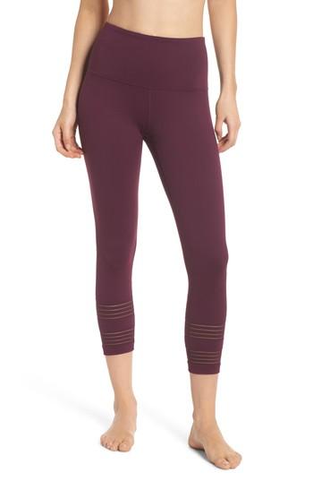 Women's Zella Twin High Waist Crop Leggings, Size - Purple